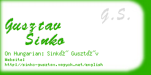 gusztav sinko business card